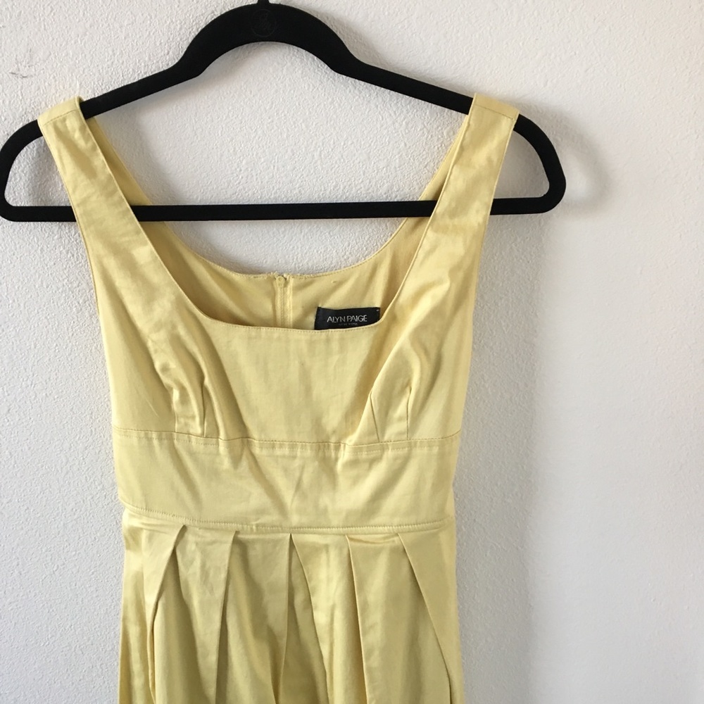 Pleated Yellow Dress